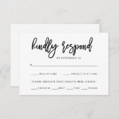 Typografie voor zwart en wit | RSVP van maankeuze (Voorkant / Achterkant)