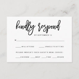 Typografie voor zwart en wit | RSVP van maankeuze