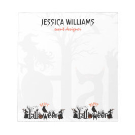 Typografie voor zwart-Oranje Halloween-concept Notitieblok