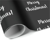 Typografie voor zwarte en witte kerst cadeaupapier (Rol Hoek)