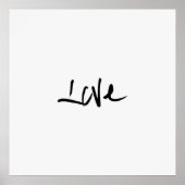 Typografie voor zwarte en witte "Love" Poster (Voorkant)