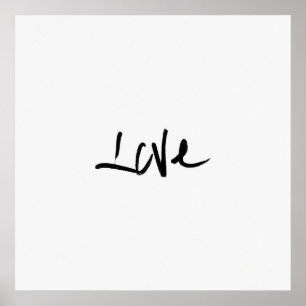Typografie voor zwarte en witte "Love" Poster
