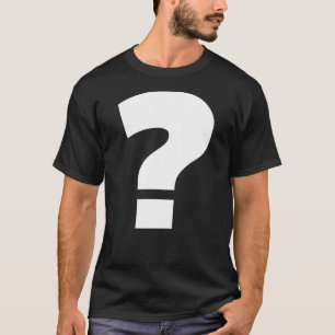 Typografie vraagteken t-shirt