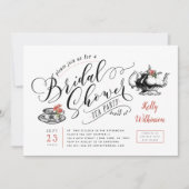  typografie | Vrijgezellenfeest Tea Party Kaart (Voorkant)