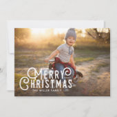  Typografie Vrolijk kerstfeest Volledige foto Feestdagenkaart (Voorkant)