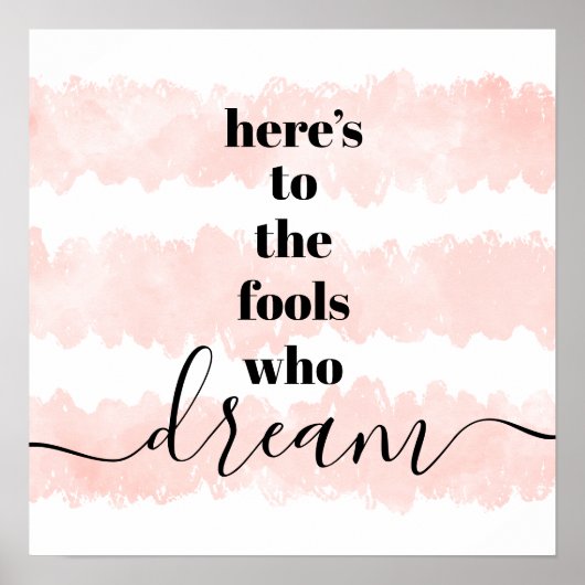 Typografie, Waterverf: "Hier is voor dwazen die dr Poster (Voorkant)