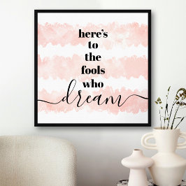 Typografie, Waterverf: "Hier is voor dwazen die dr Poster