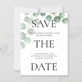 Typografie Waterverf laat bruiloft de datum opslaa Magnetische Uitnodiging (Voorkant)