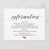 Typografie Weddenschap Informatiekaart Informatiekaartje (Voorkant)