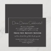 Typografie Weddenschap Uitnodigingskaart Kaart (Voorkant / Achterkant)