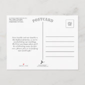 Typografie Weddenschap Uitstel sparen de Datum Aankondigingskaart (Achterkant)