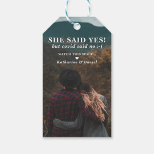 Typografie Weddenschap Uitstel sparen de Datum Cadeaulabel