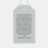 Typografie Weddenschap Uitstel sparen de Datum Cadeaulabel (Achterkant)