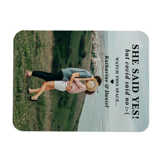 Typografie Weddenschap Uitstel sparen de Datum Magneet (Horizontaal)