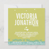 Typografie Weddenschap van groene en blauwe modern Kaart (Voorkant)