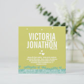 Typografie Weddenschap van groene en blauwe modern Kaart (Staand voorkant)