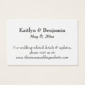 Typografie Weddenschappen Kaarten invoegen Visitekaartje (Achterkant)