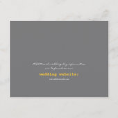 Typografie Wedding Insert in Grey and Yellow Informatiekaartje (Achterkant)