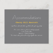 Typografie Wedding Insert in Grey and Yellow Informatiekaartje (Voorkant)