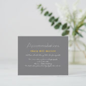 Typografie Wedding Insert in Grey and Yellow Informatiekaartje (Staand voorkant)