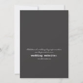 Typografie Wedding Invitation Kaart (Achterkant)