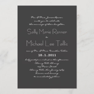 Typografie Wedding Invitation Kaart