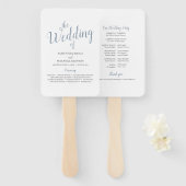 Typografie Wedding Program Fan Handwaaier (Voorkant en achterkant)