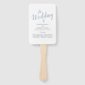 Typografie Wedding Program Fan Handwaaier (Voorkant)