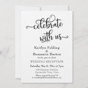 Typografie Wedding Reception 2 Kaart