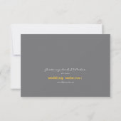 Typografie Wedding RSVP in grijs en geel (Achterkant)