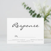 Typografie Wedding RSVP Kaart (Staand voorkant)