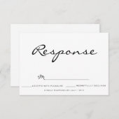 Typografie Wedding RSVP Kaart (Voorkant / Achterkant)