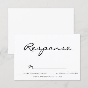 Typografie Wedding rsvp Kaart