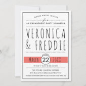 Typografie-wedstrijd voor levende koraalbruiloft kaart (Voorkant)