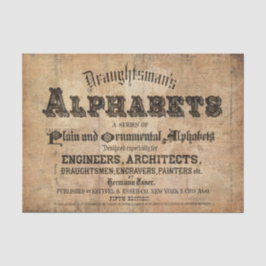 Typografie-weefselpapier voor ontkoppelde meubelen tissuepapier