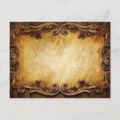 Typografie western land bruiloft Save the date Aankondigingskaart (Achterkant)