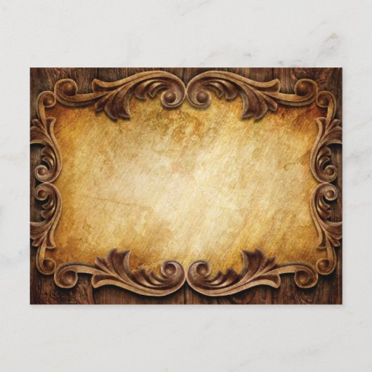 Typografie western land bruiloft Save the date Aankondigingskaart (Achterkant)