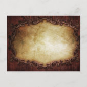 Typografie western land bruiloft Save the date Aankondigingskaart (Achterkant)