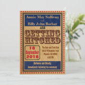  Typografie Westerne huwelijksuitnodiging Kaart (Staand voorkant)