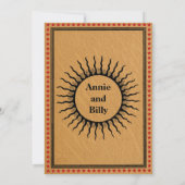  Typografie Westerne huwelijksuitnodiging Kaart (Achterkant)