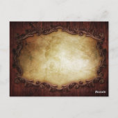 Typografie westerne land bruiloft Dank u Briefkaart (Achterkant)