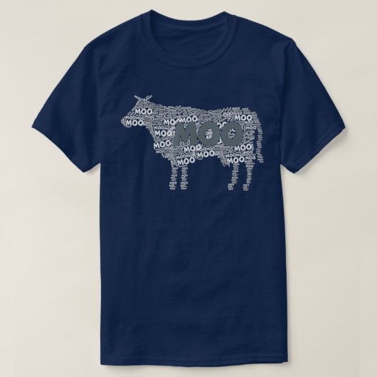 Typografie Word Art Koe Gardening Koe Moo T-shirt (Design voorkant)