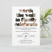 Typografie Worth the Wait Sequel Celebration Invit Kaart (Staand voorkant)