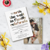 Typografie Worth the Wait Sequel Celebration Invit Kaart