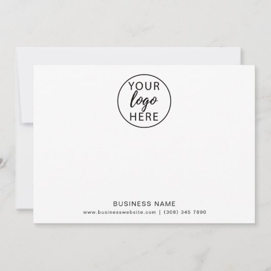 Typografie Zakelijk Logo Bedankkaart (Voorkant)
