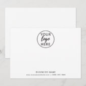 Typografie Zakelijk Logo Bedankkaart (Voorkant / Achterkant)