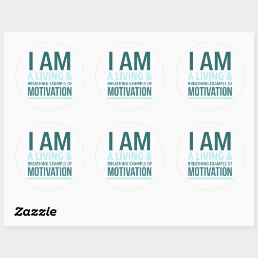 Typografie Zelfmotivatie Sticker (Vel)