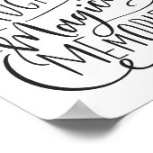 Typografie Zin | Liefde Gelach Magische Herinnerin Poster (Hoek)
