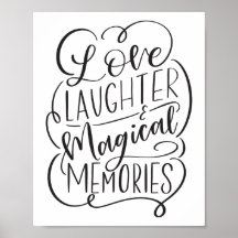 Typografie Zin | Liefde Lach Magische Herinneringe