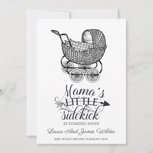 Typografie Zwangerschap Aankondiging (Voorkant)